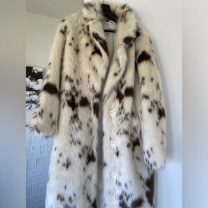 Free People faux fur coat NEW in XS